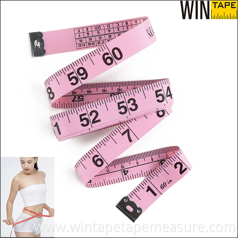 Bra size measurement promotional metric tape in pink 99 cents store